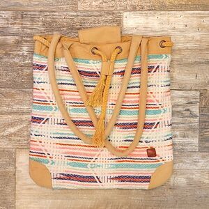 Roxy Cinch Fabric Tote Bag
